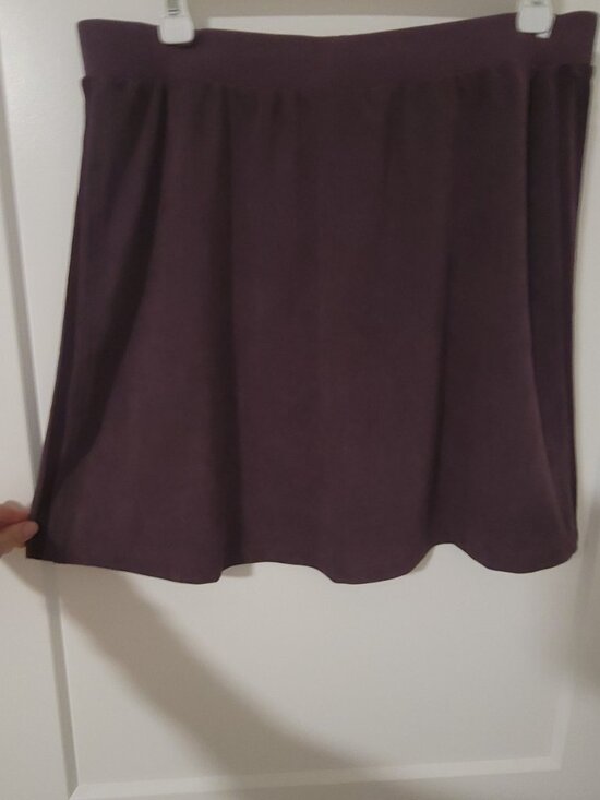 Adidas Purple Velvet-Touch Mini Skirt - High Waist - Size Large - Athleisure - Picture 3 of 4